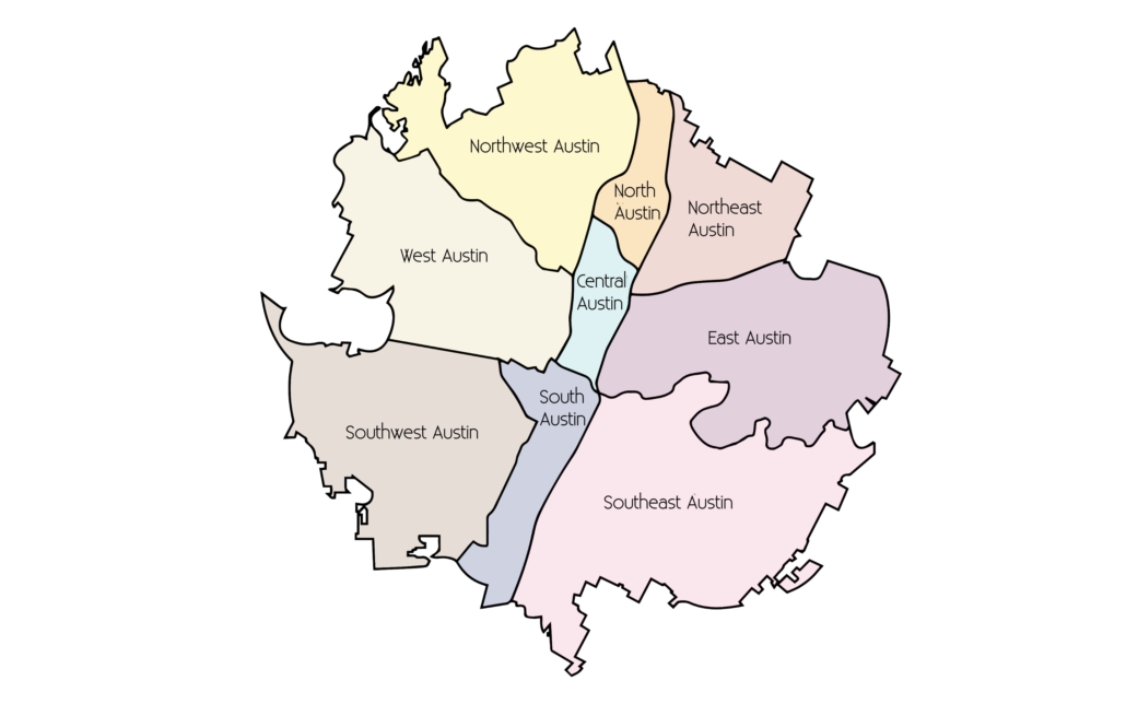 Austin neighborhood map