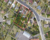 3 lots each about 65'x240' - Aerial view with boundary - 2923 Pecan Springs Rd., Austin, TX 78723 - lot markings are for illustrative purposes and are not exact