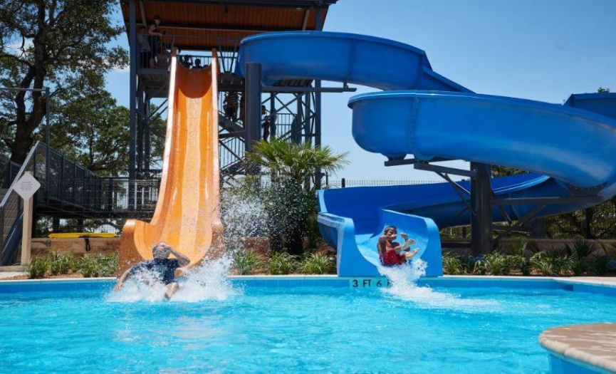Santa Rita Ranch offers 3 community swimming pools with big and small slides to enjoy with the whole family!