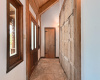 Front entry- Beautiful woodwork and stone floor.