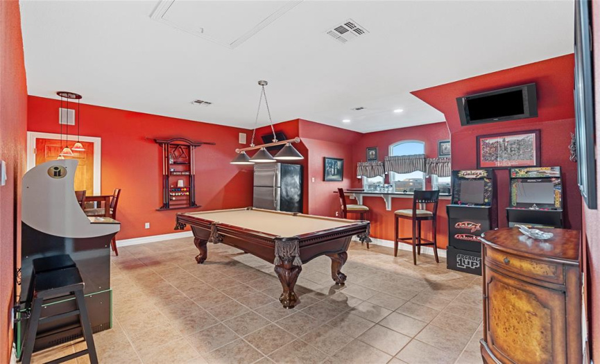 Wet Bar, Pool Table (may convey), and so Much Room to Play 