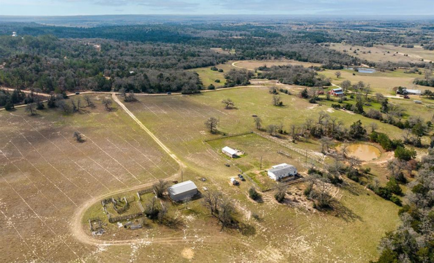 DRONE VIEW FROM THE REAR OF THE PROPERTY