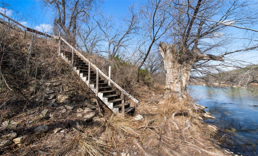 Community Stair Case leading to River.