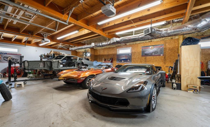 2 Story air- conditioned car lovers garage has a 4 post car lift that can be purchased otherwise Seller will remove.