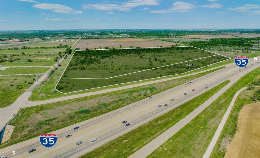 54.39 acres of prime commercial land ready for development and with I35 access from both the north and south
