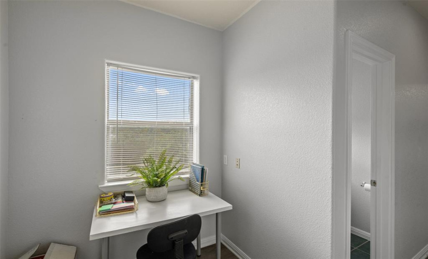 Office nook on mid level. 
