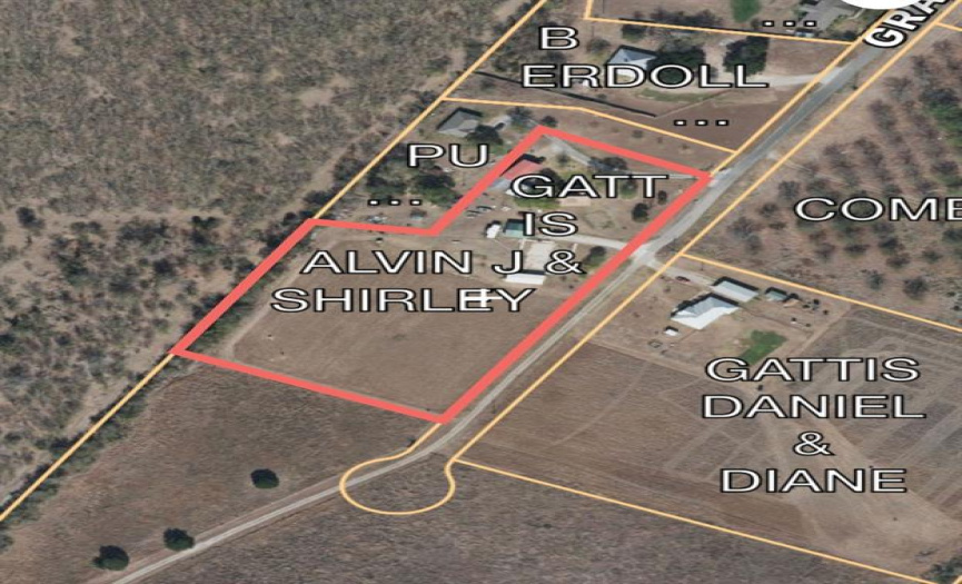 Aerial view showing approximate shape of property.