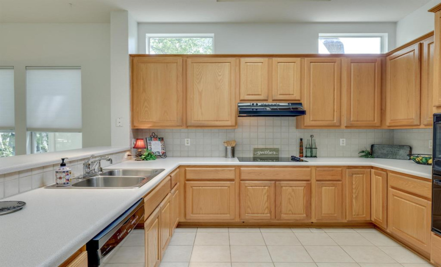 Great natural lighting and plenty of counter and cabinet storage space!