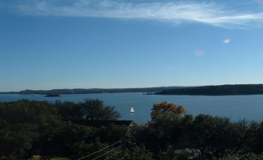 Lake Travis scenic view from home at full lake level