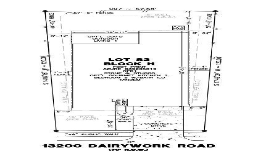 13200 Dairywork Road preliminary plot plan