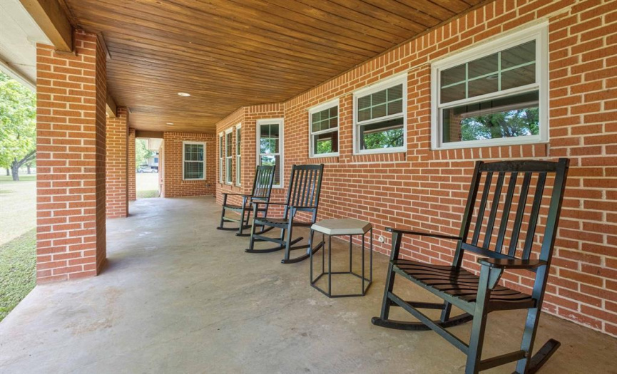 Expansive covered porch