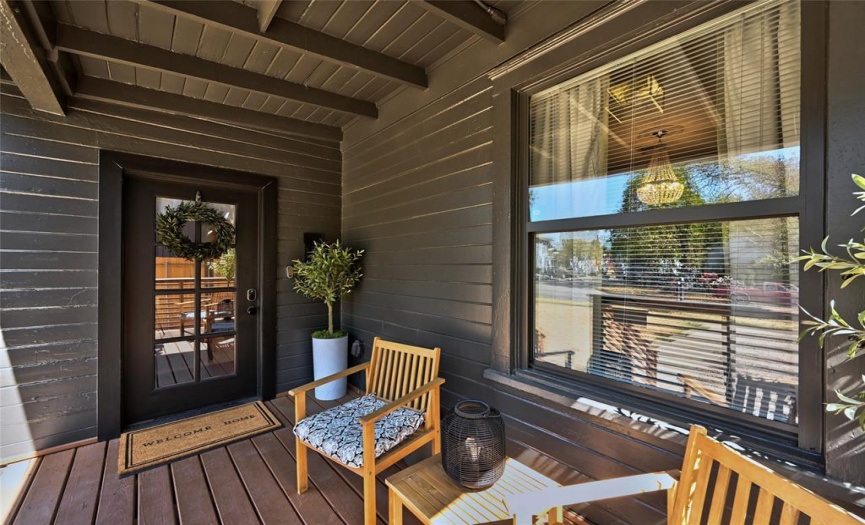 Indulge in your morning coffee on your front porch