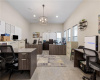 This fifth large office space is the largest and holds four desks comfortably