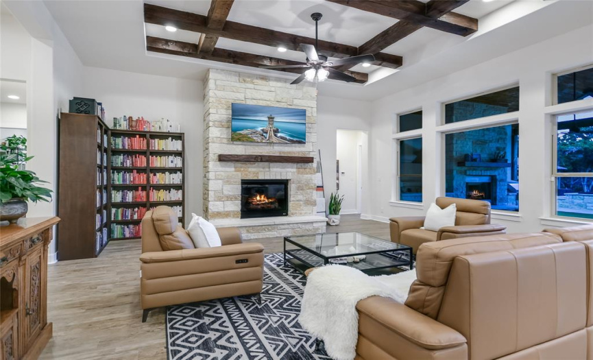 Cozy Gas Fireplace in Family Room 