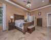 Primary Suite! Travertine flooring, High/Tray ceiling, Spacious Reading Area