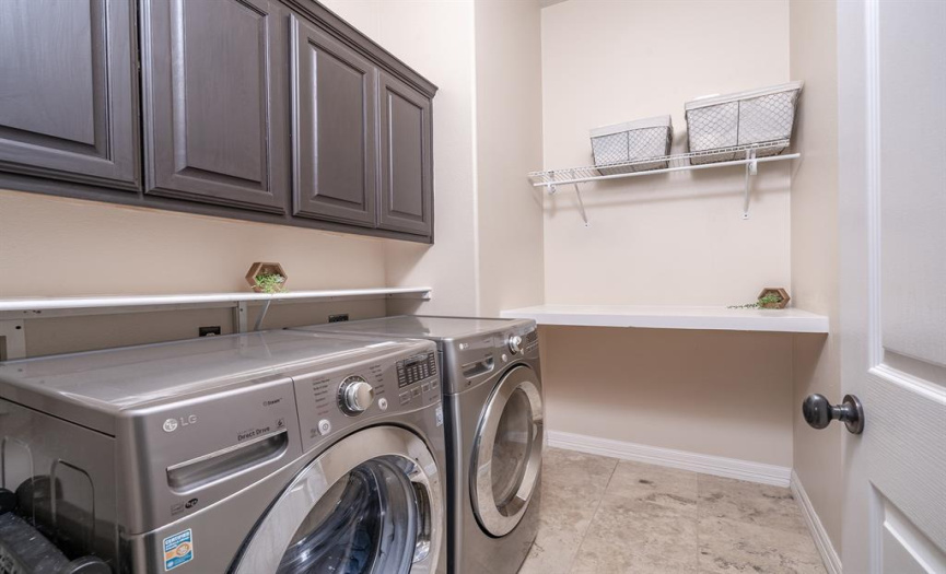 Laundry Room with excellent storage!