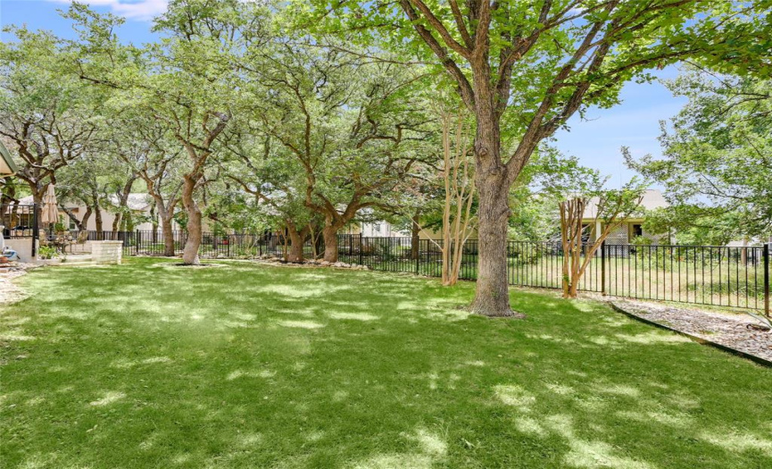 Your comfortably southeast-facing back yard is fully fenced and abuts a natural Sun City greenbelt.