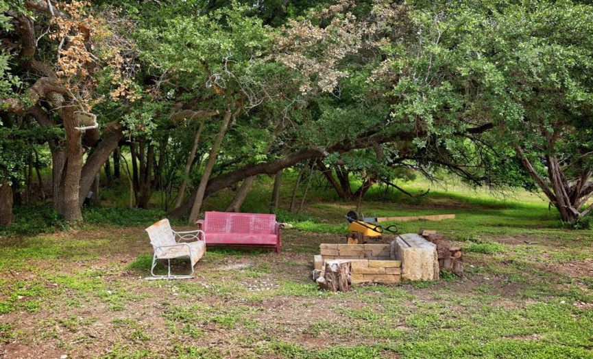 Sit with friends and enjoy a breeze and the wildlife scurrying by in your front yard! It's ready for winter and cooking those s'mores!