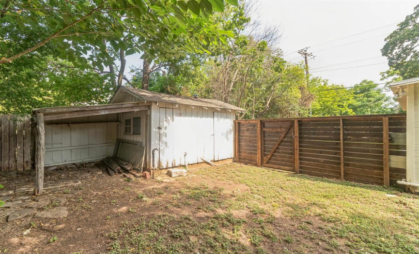 Shed in Backyard with Great Potential/Space to Add Garage or Carport