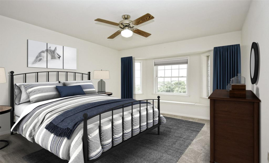 VIrtually staged 3rd bedroom