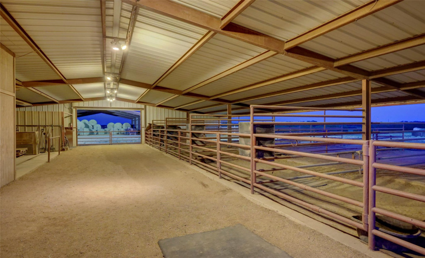 Five-Stall Pole Barn with Feed Room, Tack Room and Wash Rack