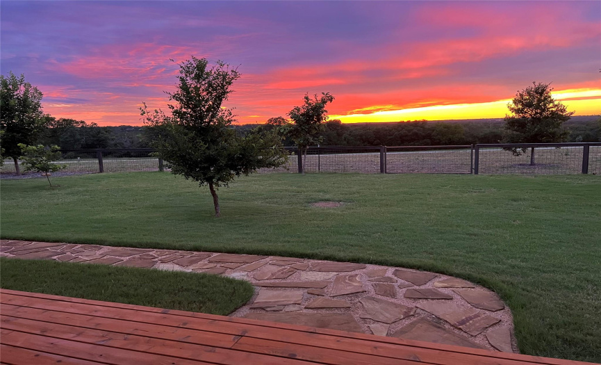 Beautiful Sunsets from the front covered cedar deck