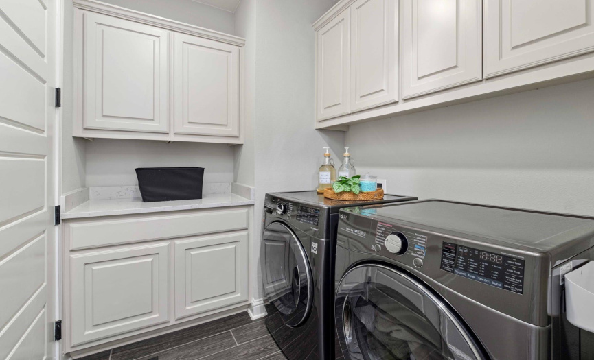 Laundry room with built in storage