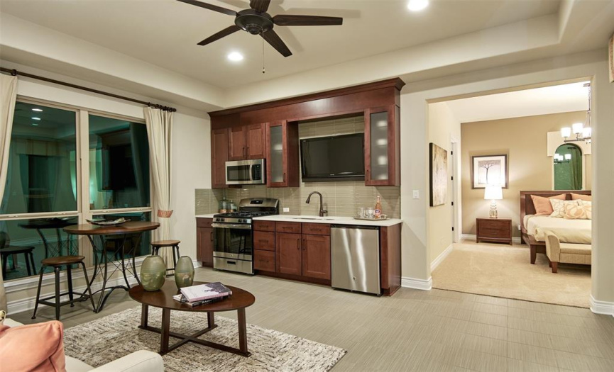 The in-law suite is ideal for multi-generational living or accommodating guests with ease.