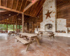 Amenity center covered outdoor patio.  Reserve this for a private party or enjoy a roaring fire in the huge fireplace.