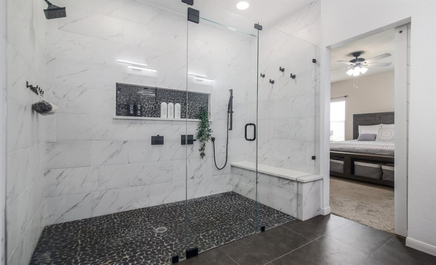 Incredible primary bath remodel with super shower!