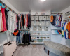 Enormous walk-in closet offers abundant shelving & 3 sides of clothes rods.608 Reinhardt Blvd, Georgetown TX 78626. MLS #1500692.