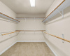 You will never worry about space for all of your clothing and accessories in the huge walk-in closet