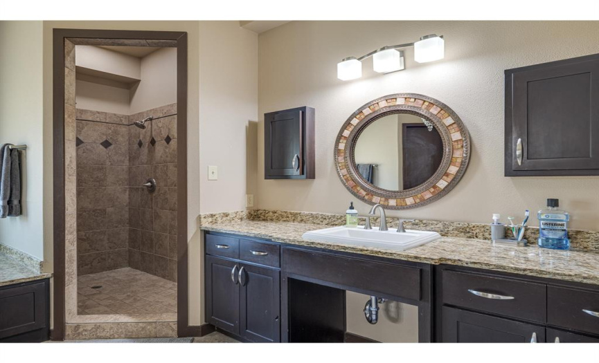 Separate vanities give you all the space you need to prepare for your day
