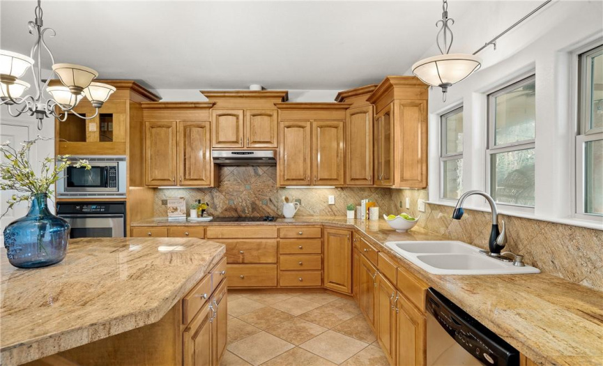 The Guest House kitchen provides plenty of space to make amazing meals with friends.  With it's double-oven and walk-in pantry you will have no problem managing the largest of groups.