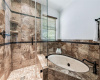Soak in the large tub or enjoy an oversized shower
