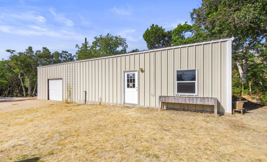 2nd metal shop with one air conditioned office, and storage.