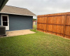 Patio for outdoor living and side gate for easy access, 8 ft privacy fence - SIDE A