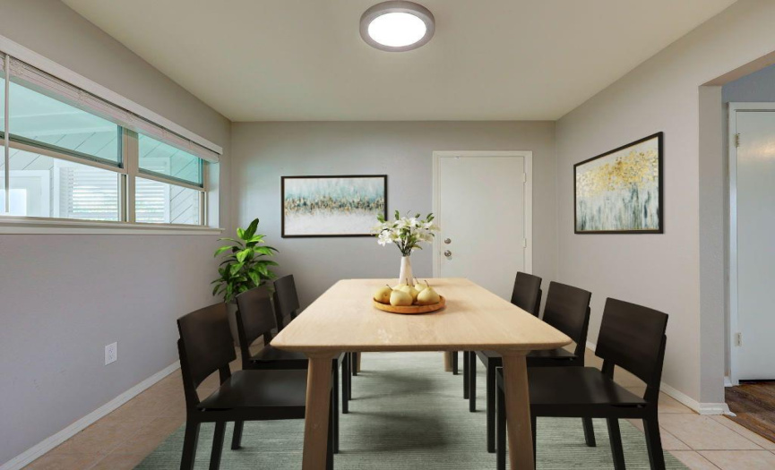 Dining space *pic is virtually staged* Side B