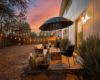 Enjoy the cooler autumn nights in this nice backyard!