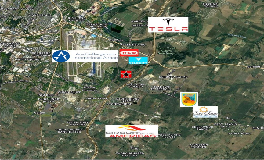 High growth area 5 miles to Tesla and Circuit of the Americas 