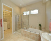 A very nicely appointed walk-in closet is also found in the primary bath.