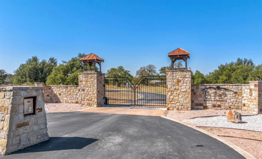 Exclusive gated entry into The Bluffs.