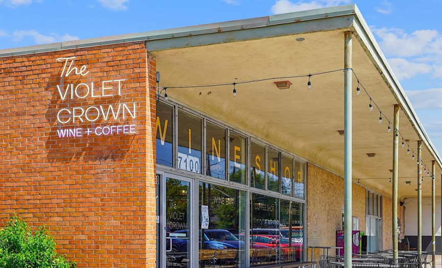 The Violet Crown Wine + Coffee Shop is a beloved neighborhood gem, recently added to the bustling Crestview Market, and has quickly become a local favorite.