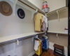 There are 2 master walk-in closets with ample storage.