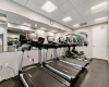 Work up a sweat in fitness center.