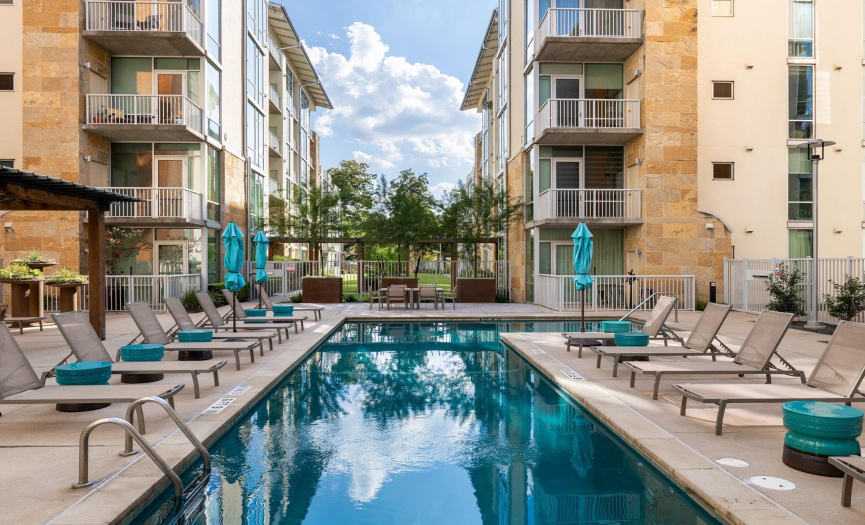 Take a dip in the heated, saltwater pool.