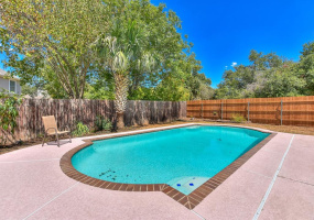 In Texas, a pool is a must in the Summer!  This pool was lovingly used this past Summer!
