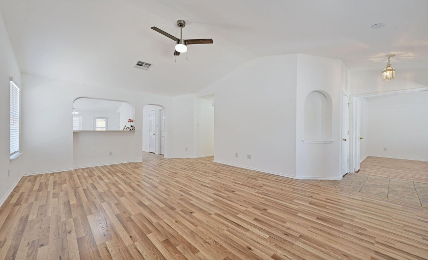 This move-in ready home offers you a clean slate with fresh interior paint.