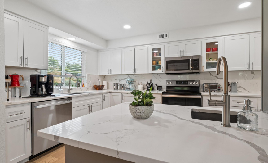 Spacious remodeled kitchen with plenty of cabinets