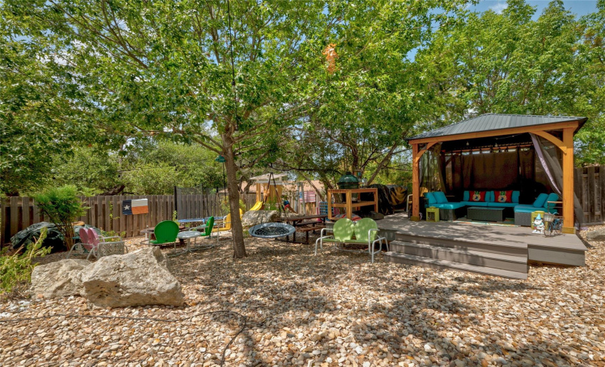 Large backyard with lots or private space